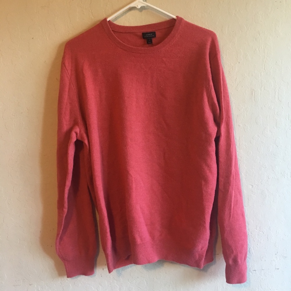Men’s Red J Crew Italian Cashmere Sweater LARGE